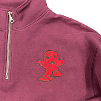 Burgundy Slummy Quater Zip - SlumParadise